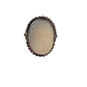 925 Sterling Silver SAJEN Druzy Ring Size 7